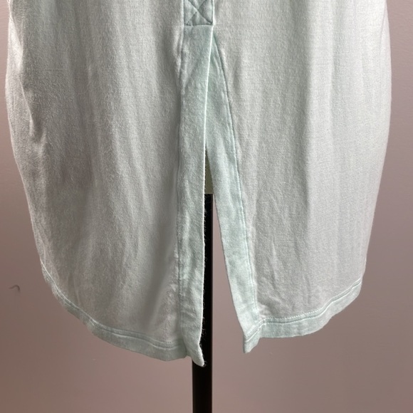 Gymshark Tank Top SZ S Light Blue Embroidered Flowers on Front Stretchy Soft - Picture 7 of 10